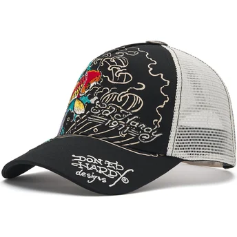 Sort trucker-kasket 1971 Koi Fish fra Ed Hardy