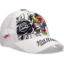 hvid-trucker-kasket-1971-dragon-and-roses-fra-ed-hardy