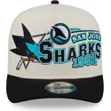 beige-og-sort-buet-kasket-snapback-9fifty-a-frame-classic-fra-san-jose-sharks-nhl-fra-new-era