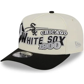 Buet beige og sort snapback kasket 9FIFTY A Frame Classic fra Chicago White Sox MLB fra New Era