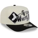 buet-beige-og-sort-snapback-kasket-9fifty-a-frame-classic-fra-chicago-white-sox-mlb-fra-new-era