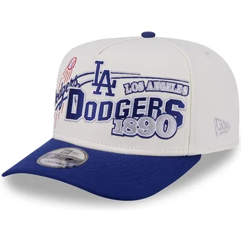 Buet beige og blå snapback-kasket 9FIFTY A Frame Classic fra Los Angeles Dodgers MLB fra New Era