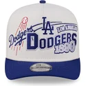 buet-beige-og-bla-snapback-kasket-9fifty-a-frame-classic-fra-los-angeles-dodgers-mlb-fra-new-era