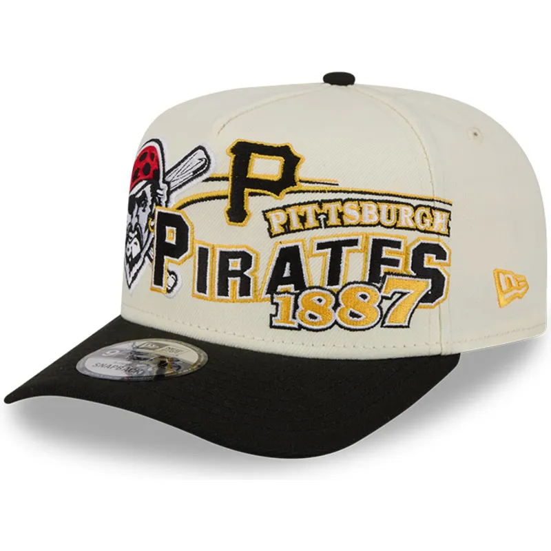 gorra-curva-beige-y-negra-snapback-9fifty-a-frame-classic-de-pittsburgh-pirates-mlb-de-new-era
