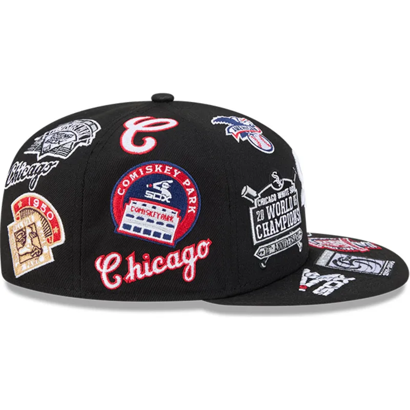 sort-fitted-59fifty-kasket-med-all-over-logos-fra-chicago-white-sox-mlb-fra-new-era
