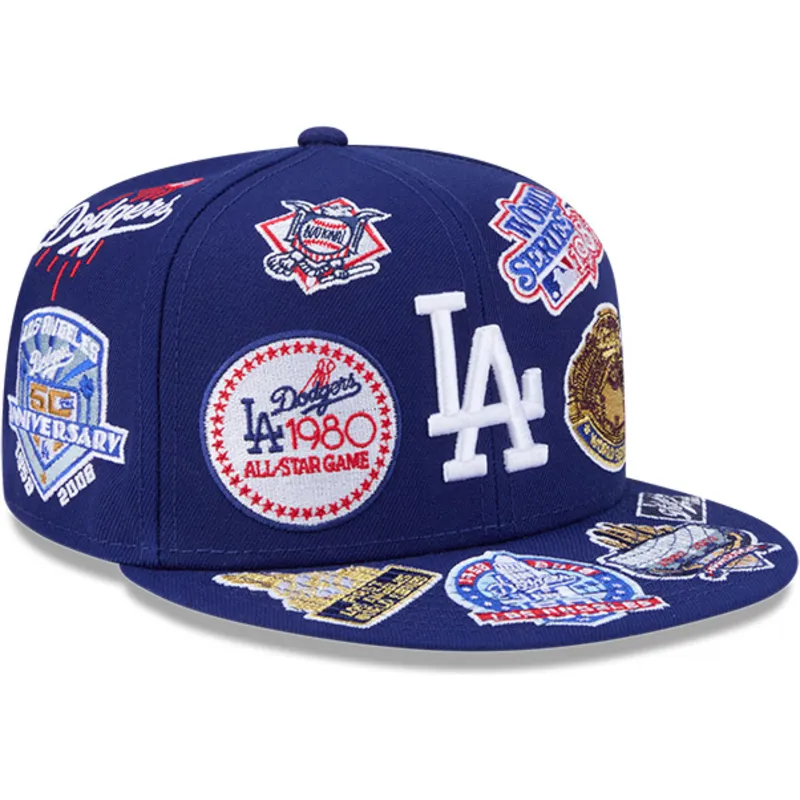 flad-bla-fitted-59fifty-all-over-logos-kasket-fra-los-angeles-dodgers-mlb-af-new-era