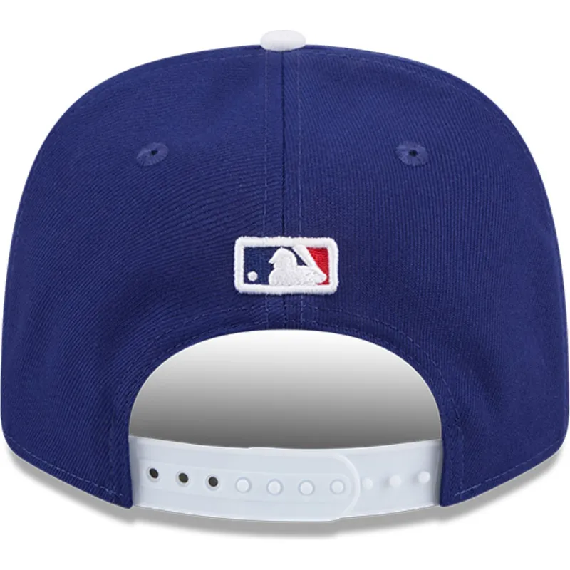 bla-og-hvid-buet-kasket-snapback-9seventy-stretch-snap-flower-fra-los-angeles-dodgers-mlb-fra-new-era