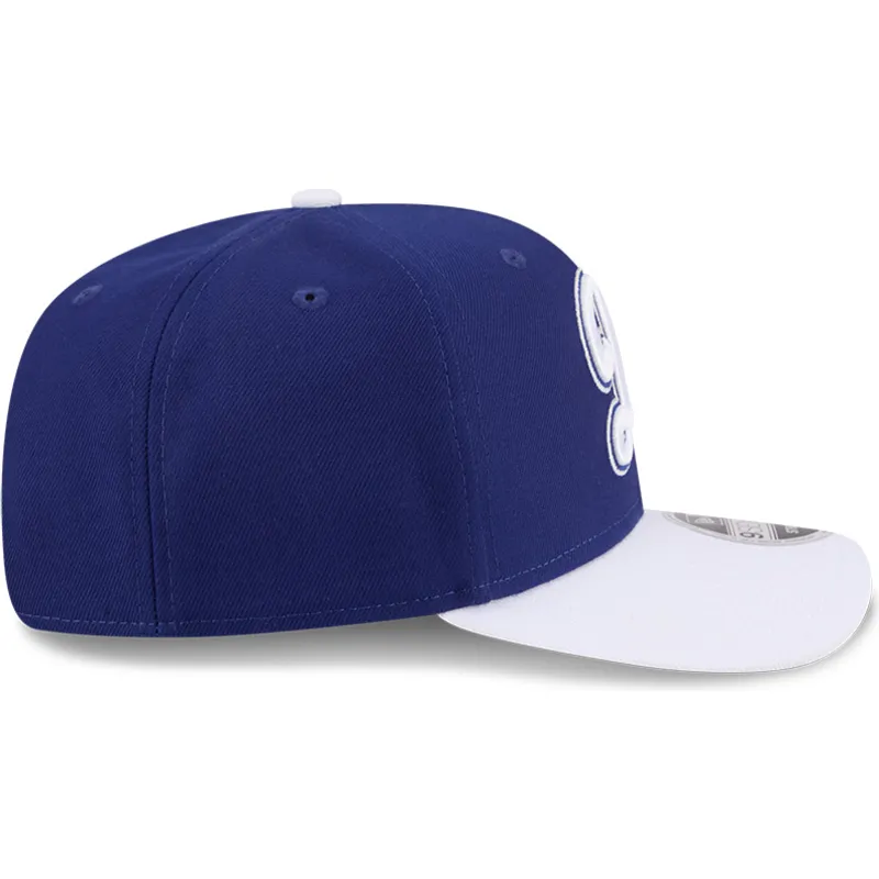 bla-og-hvid-buet-kasket-snapback-9seventy-stretch-snap-flower-fra-los-angeles-dodgers-mlb-fra-new-era