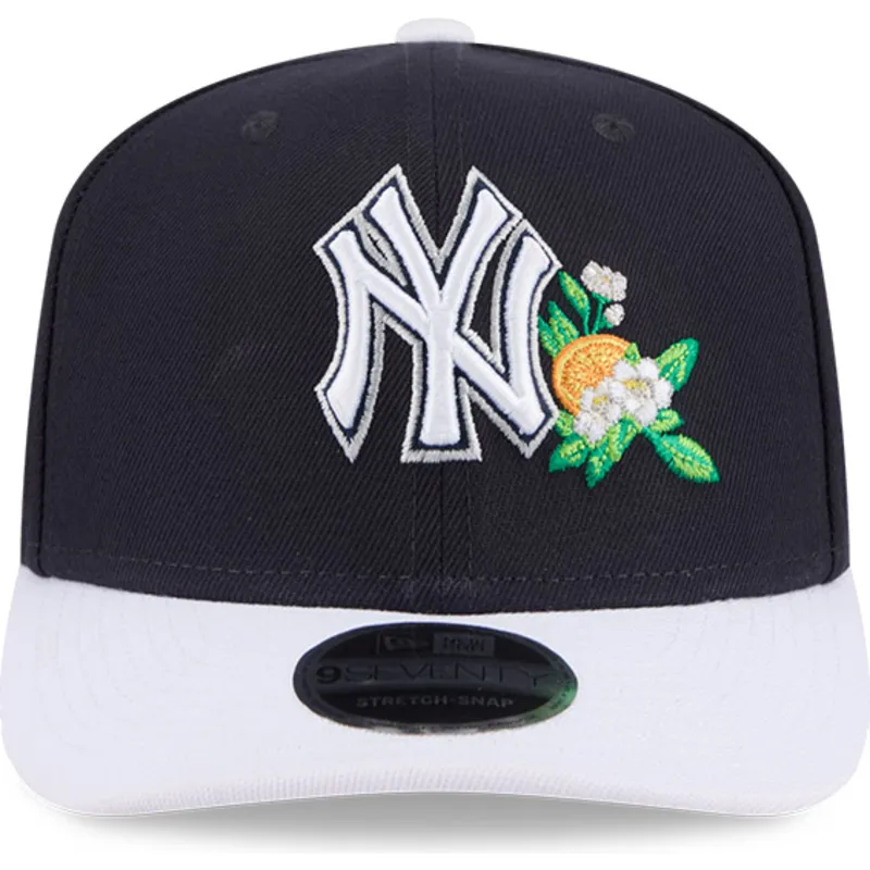 marinebla-buet-kasket-snapback-9seventy-stretch-snap-flower-fra-new-york-yankees-mlb-fra-new-era