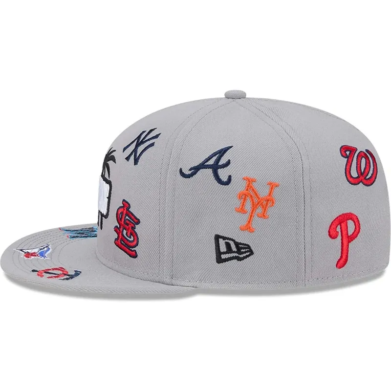 gra-flat-snapback-kasket-9fifty-scattered-grapefruit-league-logo-fra-mlb-fra-new-era