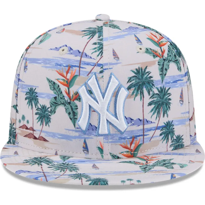 flerfarvet-flad-kasket-snapback-9fifty-print-fra-new-york-yankees-mlb-fra-new-era