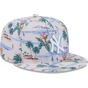 flerfarvet-flad-kasket-snapback-9fifty-print-fra-new-york-yankees-mlb-fra-new-era