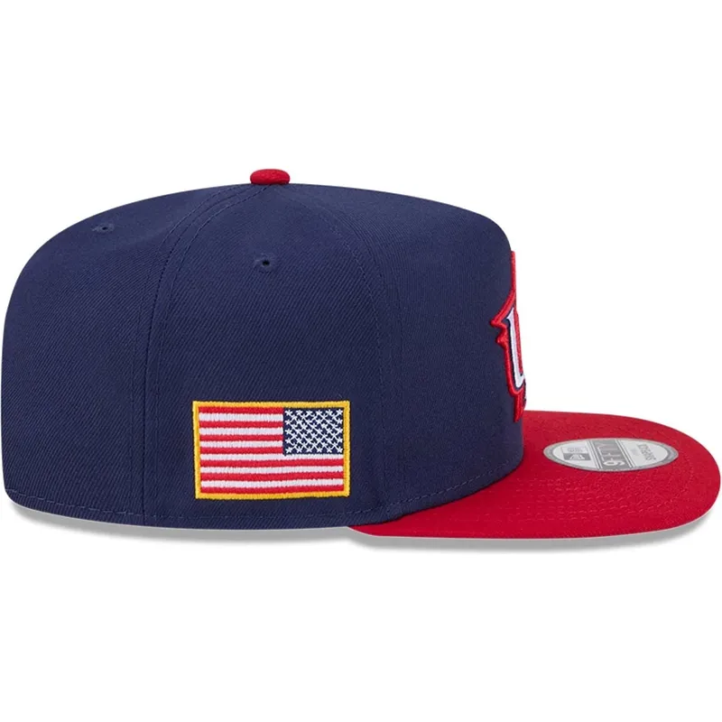 flad-kasket-marinebla-og-rod-snapback-9fifty-a-frame-usa-2026-world-baseball-classic-fra-new-era