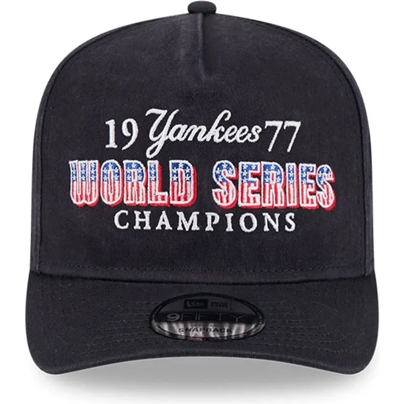 flad-marinebla-snapback-kasket-9fifty-a-frame-historic-fra-new-york-yankees-mlb-fra-new-era