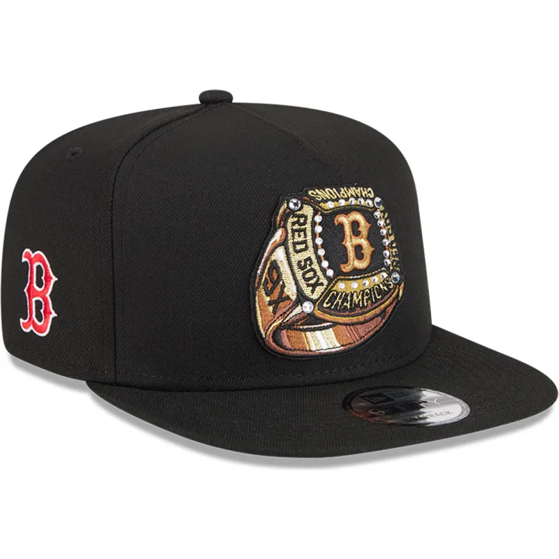 sort-flad-snapback-9fifty-a-frame-ring-kasket-fra-boston-red-sox-mlb-af-new-era