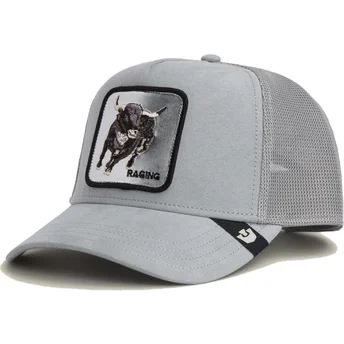 Trucker-kasket grå tyr Raging Silver Bull Metallic The Farm fra Goorin Bros.