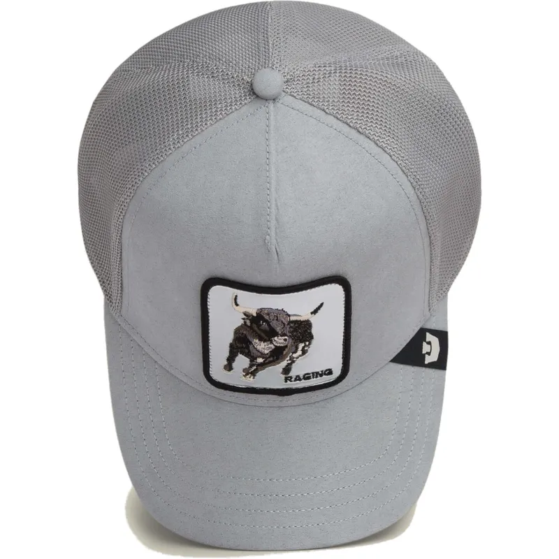 trucker-kasket-gra-tyr-raging-silver-bull-metallic-the-farm-fra-goorin-bros