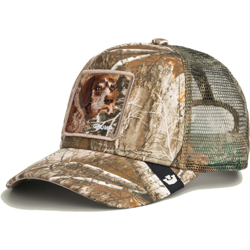 trucker-kasket-camouflage-hund-realtree-edge-grump-dog-the-farm-fra-goorin-bros