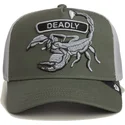 trucker-kasket-gron-skorpion-classic-rocker-deadly-the-farm-fra-goorin-bros