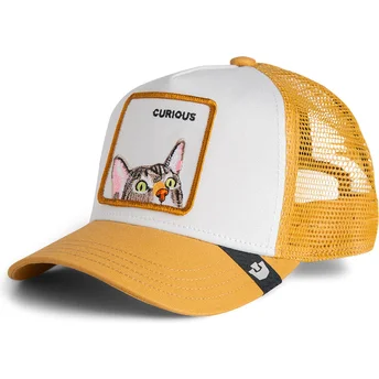 Brun trucker-kasket til dreng kat Curious Cat Mini The...