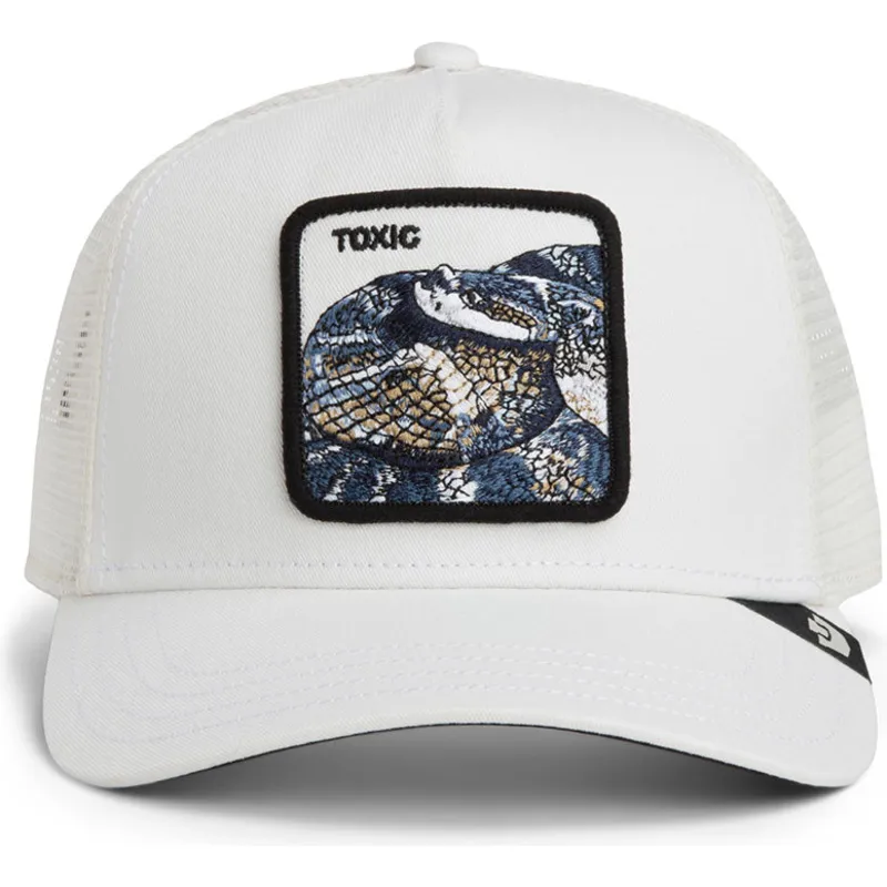 hvid-trucker-kasket-slange-toxic-the-farm-fra-goorin-bros