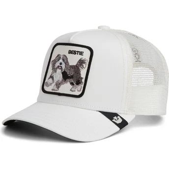 Gorra trucker blanca para niño perro Bestie Mini The Farm de Goorin Bros.