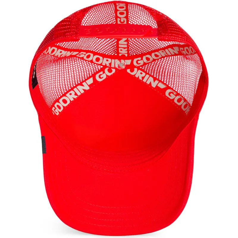 gorra-trucker-blanca-y-roja-para-nino-tigre-rush-wild-the-farm-de-goorin-bros