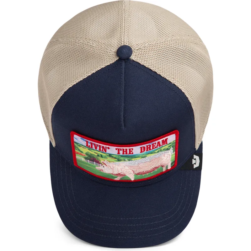 gorra-trucker-azul-marino-cerdo-livin-the-dream-greener-grass-the-farm-de-goorin-bros