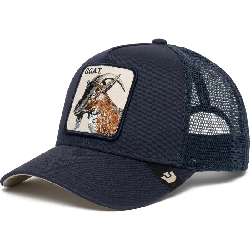 trucker-kasket-marinebla-ged-edge-goat-the-farm-fra-goorin-bros