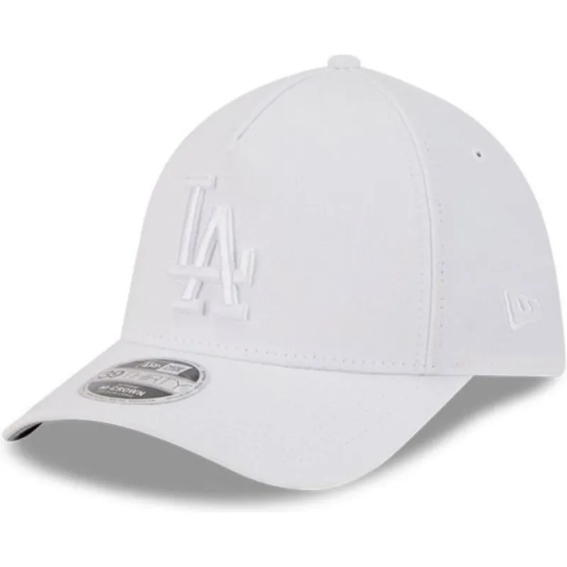 hvid-buet-kasket-justerbar-39thirty-m-crown-a-frame-fra-los-angeles-dodgers-mlb-fra-new-era