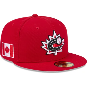 Flad rød tilpasset 59FIFTY Canada 2026 World Baseball Classic kasket fra New Era