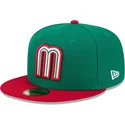 gron-fitted-59fifty-flad-kasket-mexico-2026-world-baseball-classic-fra-new-era
