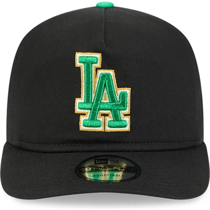 sort-curved-snapback-kasket-19twenty-saint-patrick-s-day-fra-los-angeles-dodgers-mlb-fra-new-era