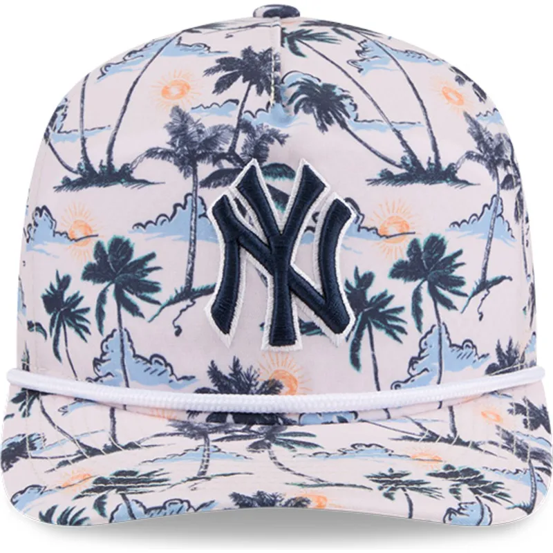 buet-kasket-multifarvet-snapback-19twenty-printed-tropical-fra-new-york-yankees-mlb-fra-new-era