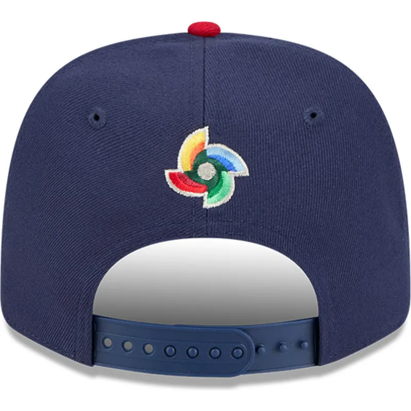 marinebla-og-rod-buet-kasket-snapback-9seventy-stretch-snap-usa-2026-world-baseball-classic-fra-new-era