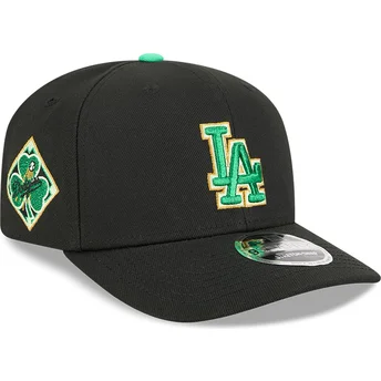 Sort buet snapback-kasket 9SEVENTY Stretch Snap Saint Patrick's Day fra Los Angeles Dodgers MLB fra New Era