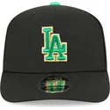 sort-buet-snapback-kasket-9seventy-stretch-snap-saint-patrick-s-day-fra-los-angeles-dodgers-mlb-fra-new-era