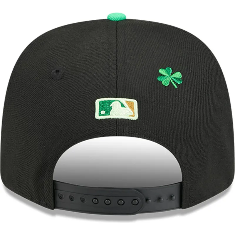 sort-buet-snapback-kasket-9seventy-stretch-snap-saint-patrick-s-day-fra-los-angeles-dodgers-mlb-fra-new-era