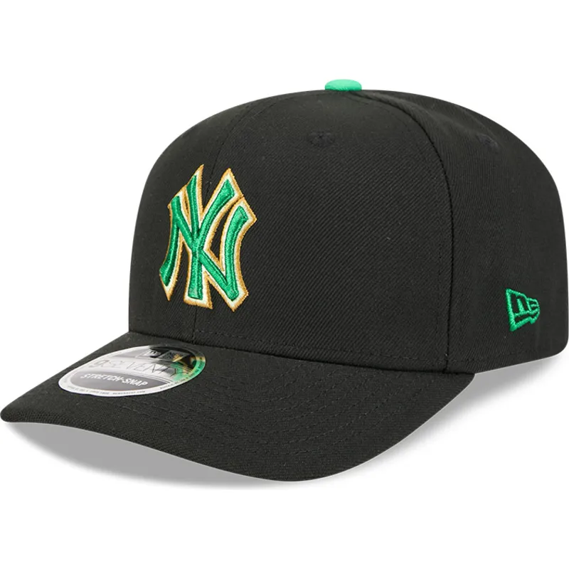 sort-buet-snapback-kasket-9seventy-stretch-snap-saint-patrick-s-day-fra-new-york-yankees-mlb-fra-new-era