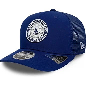 Blå trucker-kasket 9SEVENTY Stretch Snap Circle Spring Training fra Los Angeles Dodgers MLB fra New Era