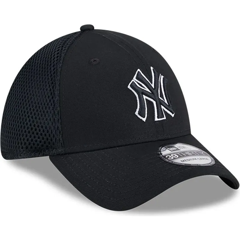 sort-fitted-trucker-kasket-med-sort-logo-39thirty-evergreen-neo-fra-new-york-yankees-mlb-fra-new-era
