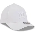 hvid-buet-kasket-justerbar-med-hvidt-logo-39thirty-m-crown-a-frame-fra-new-york-yankees-mlb-fra-new-era