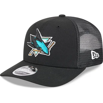 Sort 9SEVENTY Stretch Snap Evergreen trucker-kasket fra San Jose Sharks NHL af New Era