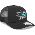 sort-9seventy-stretch-snap-evergreen-trucker-kasket-fra-san-jose-sharks-nhl-af-new-era