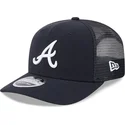 marinebla-trucker-kasket-9seventy-stretch-snap-evergreen-fra-atlanta-braves-mlb-fra-new-era
