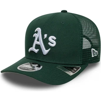 Grøn trucker-kasket 9SEVENTY Stretch Snap Evergreen fra Oakland Athletics MLB fra New Era