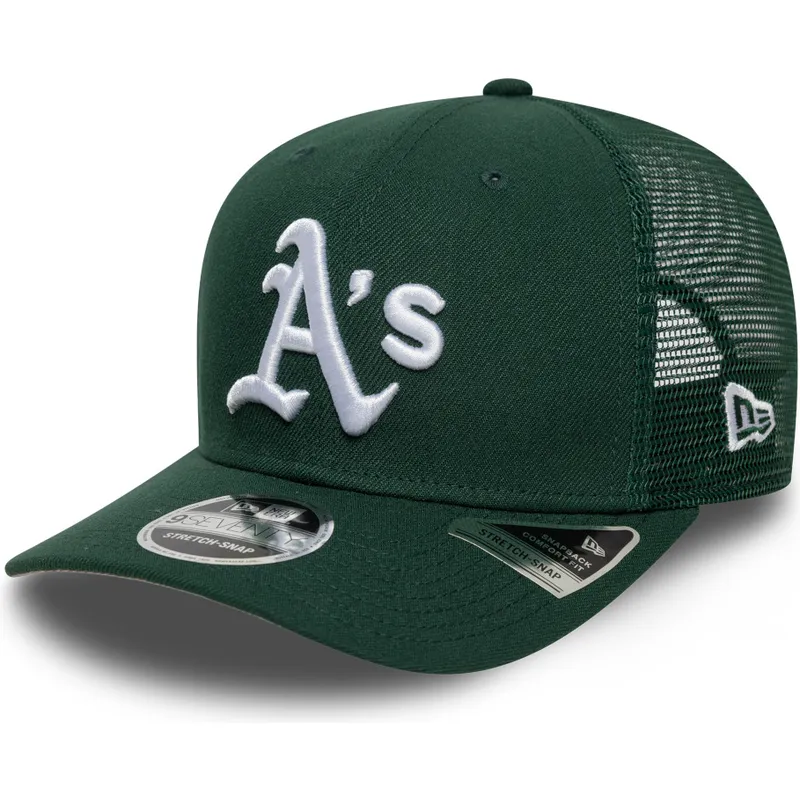 gron-trucker-kasket-9seventy-stretch-snap-evergreen-fra-oakland-athletics-mlb-fra-new-era