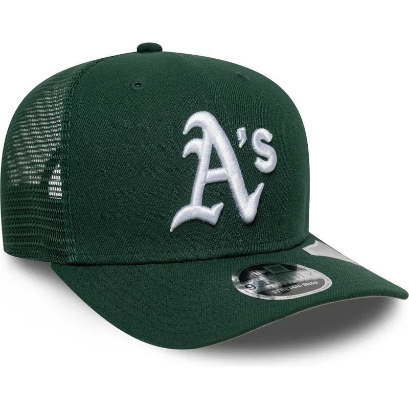 gron-trucker-kasket-9seventy-stretch-snap-evergreen-fra-oakland-athletics-mlb-fra-new-era