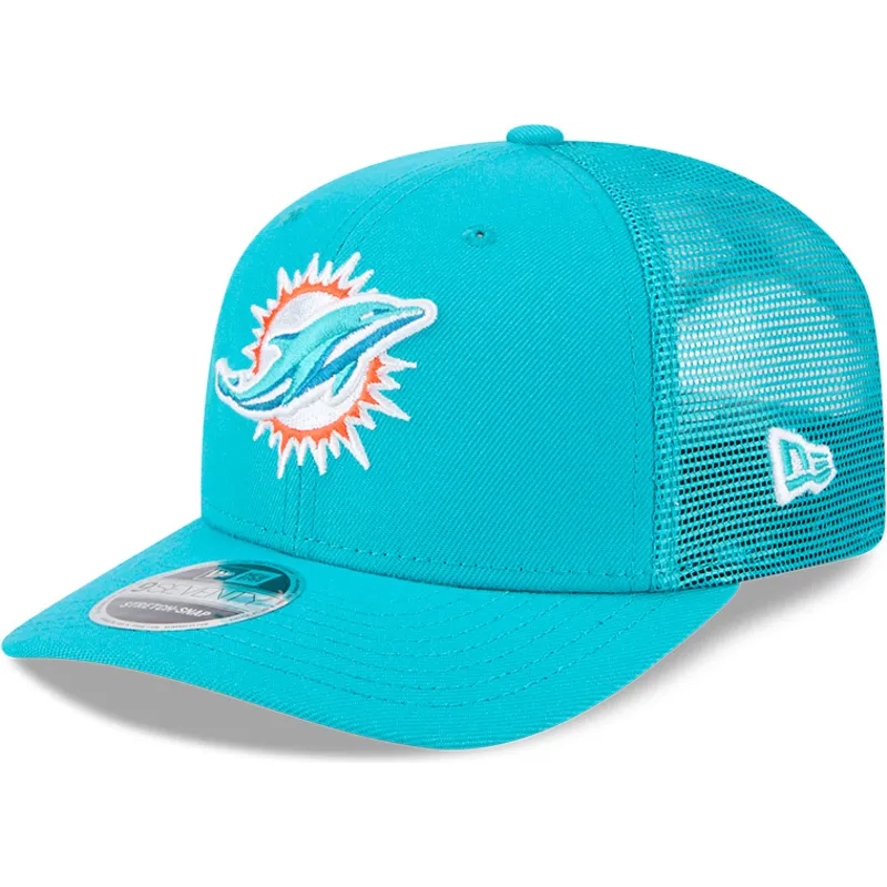 bla-trucker-kasket-9seventy-stretch-snap-evergreen-fra-miami-dolphins-nfl-fra-new-era