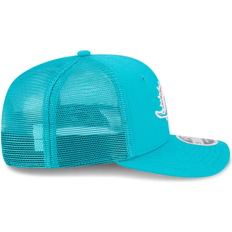 bla-trucker-kasket-9seventy-stretch-snap-evergreen-fra-miami-dolphins-nfl-fra-new-era
